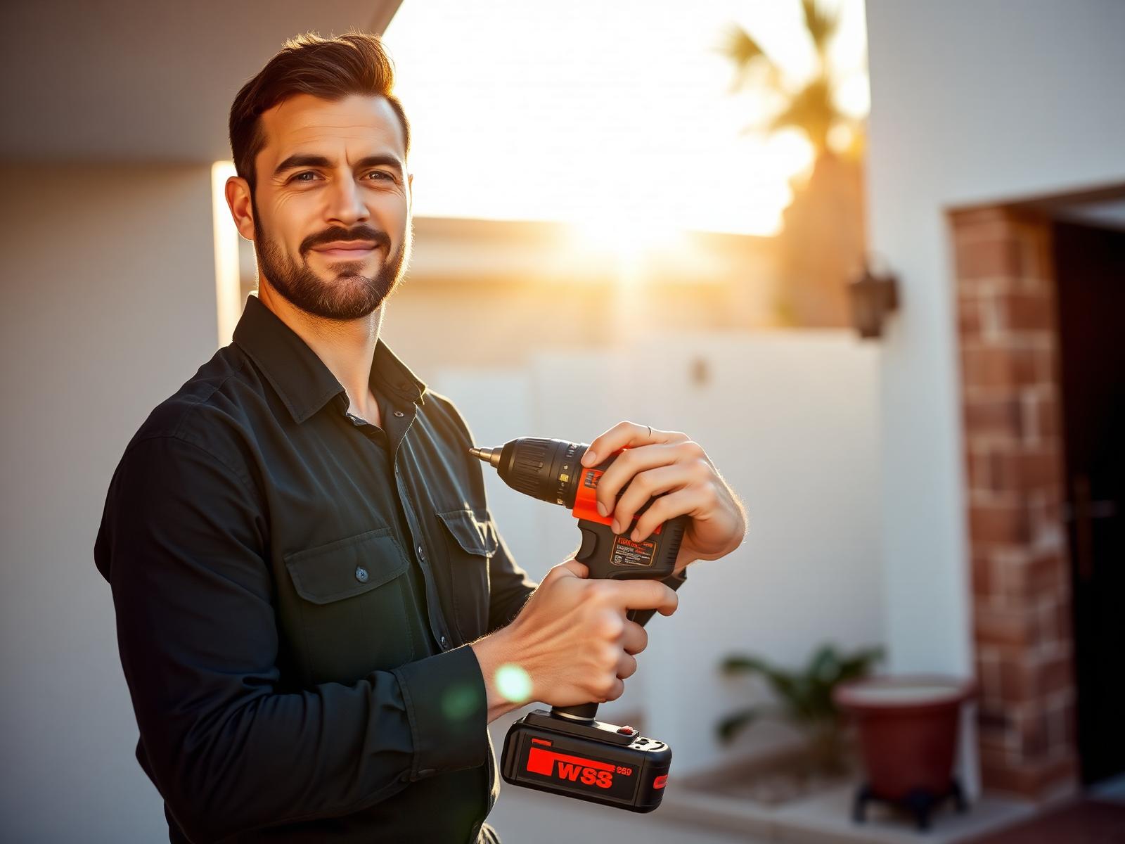 Wim Vanhees on a maintenance job at a Costa del Sol villa